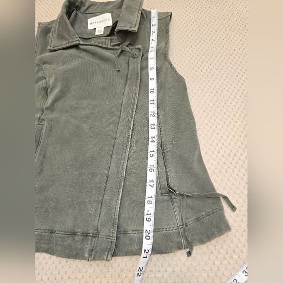 Anthropologie Marrakech Women's Small Green Moto Vest Zip Front - Picture 10 of 11